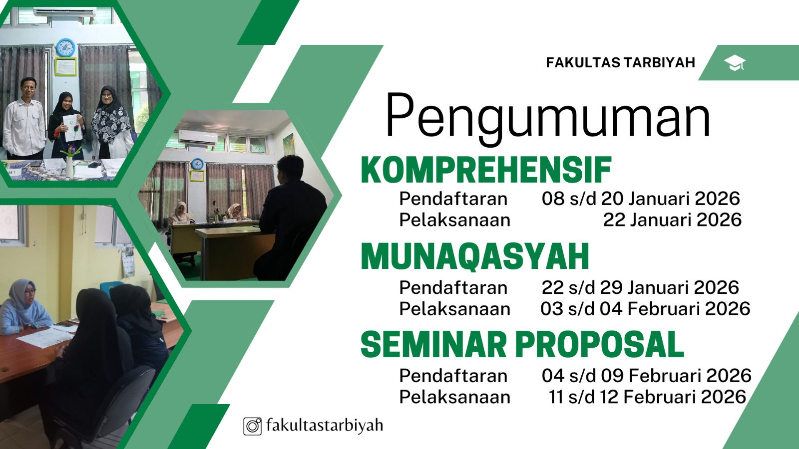 Ujian Munaqosyah Fakultas Tarbiyah Periode I Tahun 2026