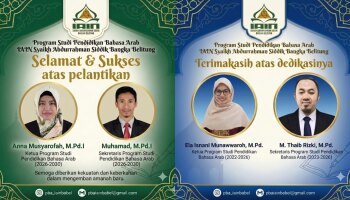 SELAMAT ATAS PELANTIKAN KAPRODI DAN SEKPRODI PENDIDIKAN BAHASA ARAB 2026-2030